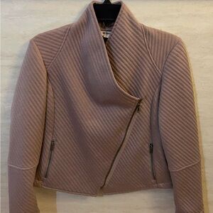 BB Dakota Place To Be Moto Ribbed Knit Asymmetrical Jacket